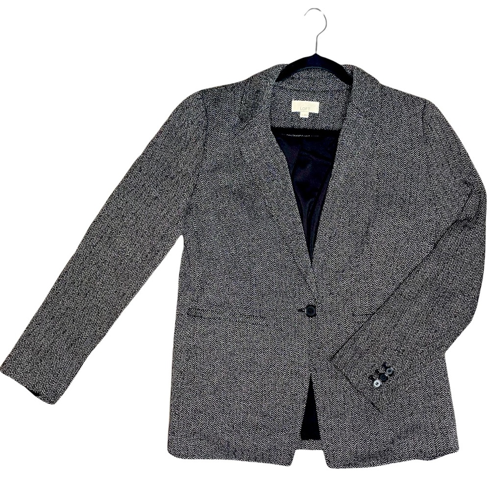 Grey black blazer